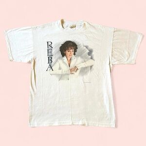 Vintage 1990s Reba McEntire Graphic Tee in White XL